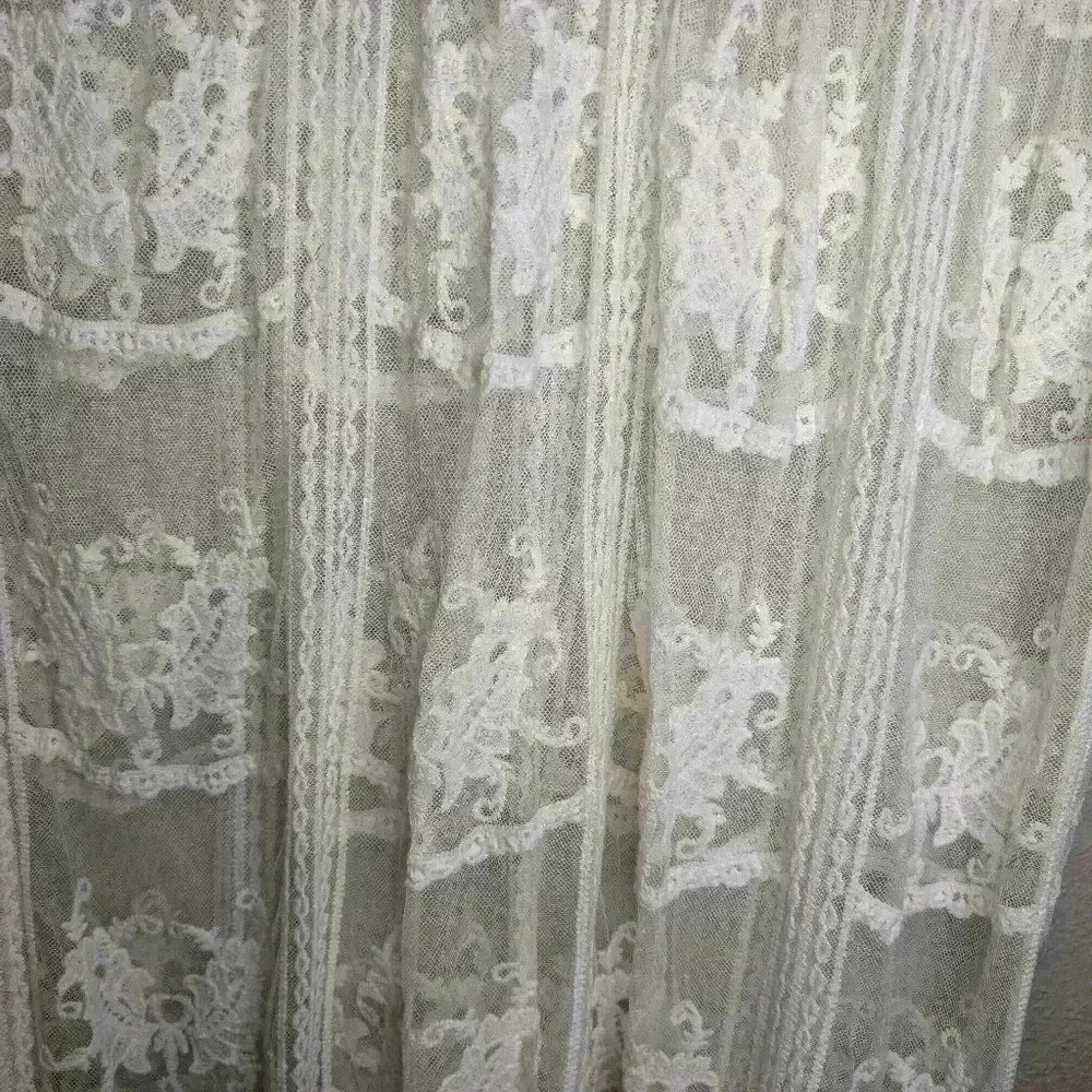 NWT My Style made in Italy white lace see-thru dress midi BOHO Beachy elegant - Picture 5 of 9